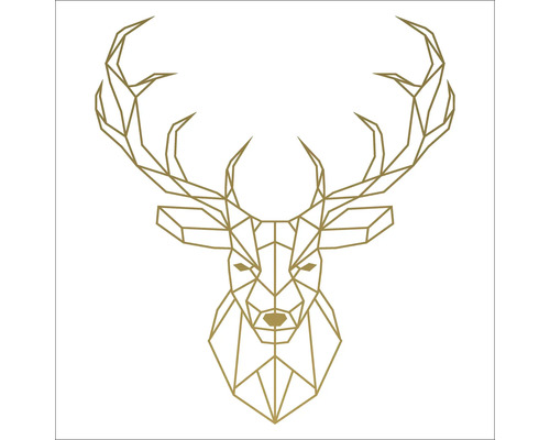 Decopanel Golden Polygon Deer 30x30 cm