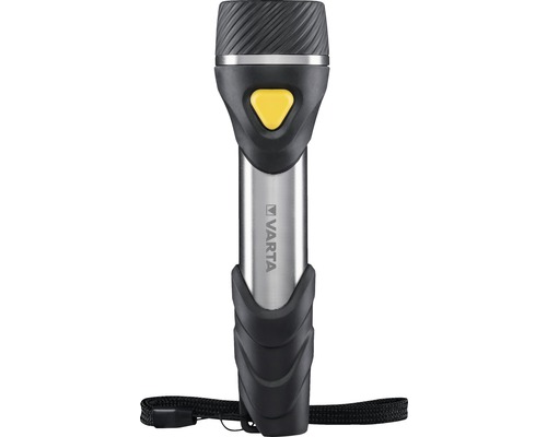 Lampe de poche Varta en métal avec dragonne