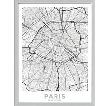Gerahmtes Bild Paris Citymap 33x43 cm-thumb-1