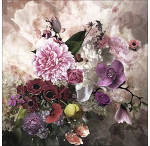 Arrangement floral avec pivoines, anémones et orchidées