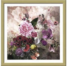 Image encadrée avec motif floral