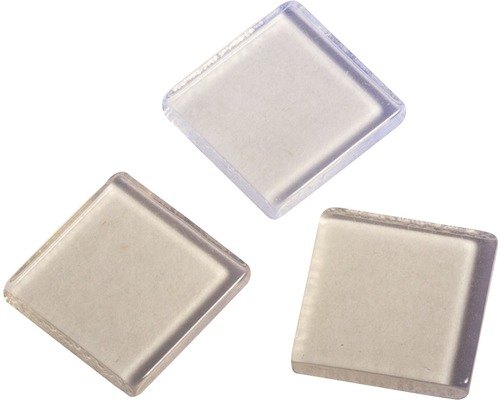 Pierres de mosaïque acrylique 1x1 cm 205 pces transparent blanc Trois carreaux de mosaïque en verre carrés