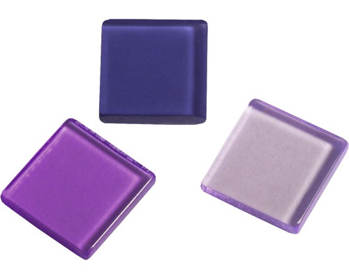 Mosaïque acrylique, 1x1 cm, transparent, violet