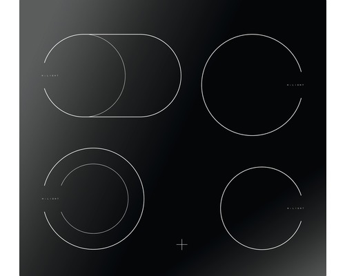 Kochfeld mit vier Kochzonen