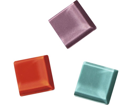 Mosaiksteine Mischung Soft Glas 2x2 cm 140 Stk bunt Quadratische Glasmosaiksteine in verschiedenen Farben