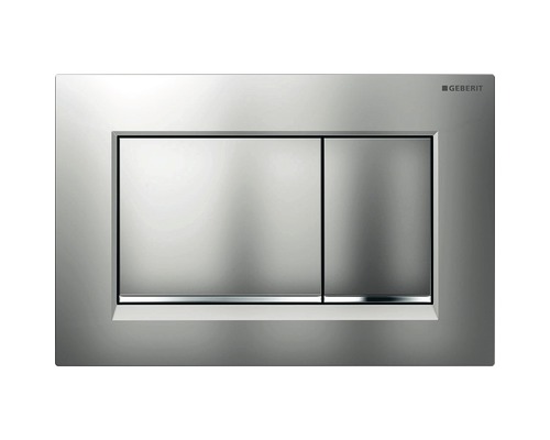 Plaque de commande GEBERIT Sigma 30 plaque mat / touche chrome mat brillant 115.883.JQ.1