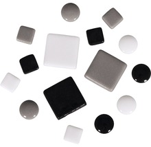 Mosaiksteine Mischung Fancy 395 Stk schwarz weiß