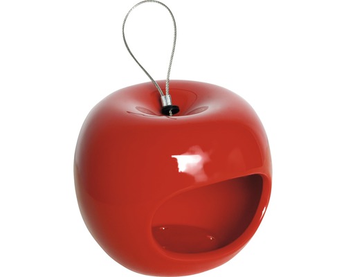 Mangeoire pour oiseaux en forme de pomme avec suspension