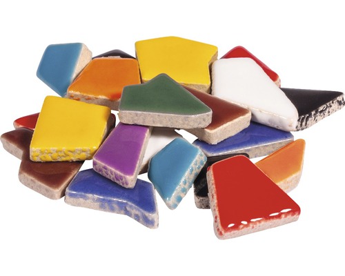 Mélange pierres de mosaïque Fun Ceramica 380 pces multicolore Carreaux de mosaïque en céramique de différentes formes