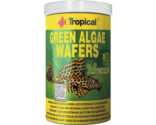 Nourriture en flocons Tropical Green Algae Wafers 1 l Tropical Green Algae Wafers pour mangeurs d''algues
