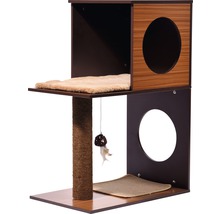 Arbre à chat avec niches, surfaces de couchage et jouets