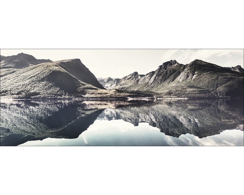 Tableau en verre Nordic Lake 50x125 cm