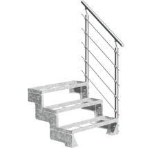 Escalier extérieur Pertura Tallis avec balustrade Prova 4 pas de marche 80 cm métal-thumb-0