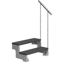 Zweistufige Treppe mit Handlauf
