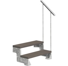 Treppe mit zwei Stufen und Handlauf