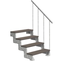 Treppe mit vier Stufen und Geländer