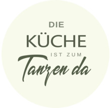 Glasbild rund Küche Zum Tanzen Ø 20 cm GLR019