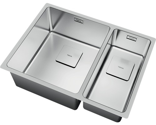 Spüle aus Edelstahl mit zwei Becken