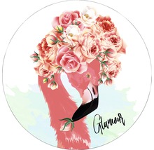 Glasbild rund Glamour Flamingo Ø 20 cm GLR020