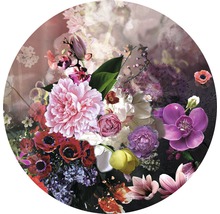 Kreisförmiges Blumenmuster mit verschiedenen Blumen