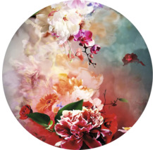 Rundes Dekor mit Blumenmuster