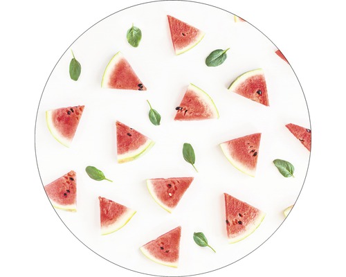 Tableau en verre rond Watermelon Pieces Ø 20 cm