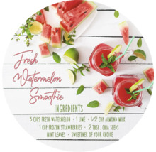 Glasbild rund Watermelon Smoothie ll Ø 50 cm GLR051