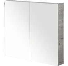 Spiegelschrank Sanox 70 x 13 x 65 cm tabacco 2-türig doppelt verspiegelt