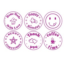 Kreative Stempel mit Motiven zum Thema Schenken, Geburtstag und Kaffee
