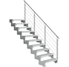 Metalltreppe mit Geländer für den Aussenbereich