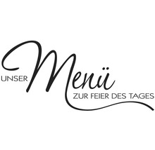 Notre menu pour la célébration du jour