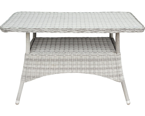 Table de jardin en rotin avec espace de rangement