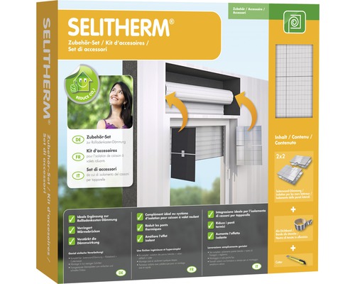 Zubehör-Set für Selitherm Rollladenkastendämmung 13 mm