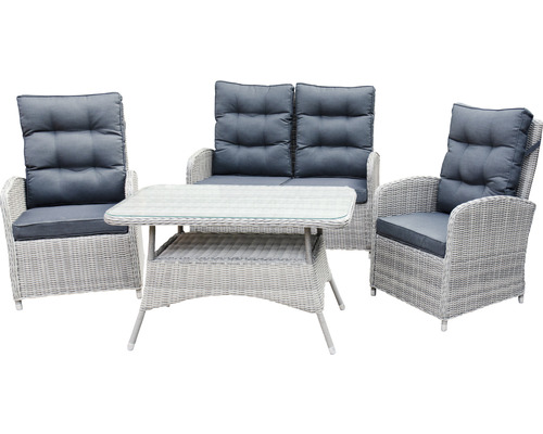 Ensemble de meubles de jardin avec table, canapé et deux fauteuils