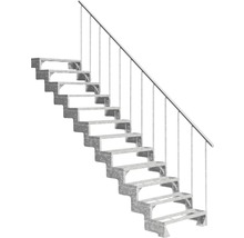 Metalltreppe mit Geländer für den Aussenbereich