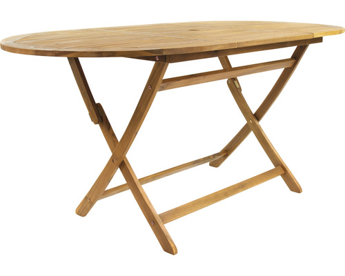 Table pliante ovale en bois pour le jardin