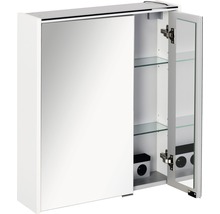 Armoire de toilette FACKELMANN Denver 60 x 16 x 68,5 cm blanc 2 portes led IP 20-thumb-1