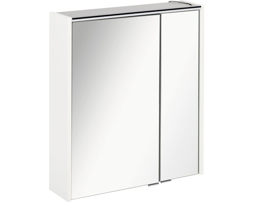 Armoire de toilette FACKELMANN Denver 60 x 16 x 68,5 cm blanc 2 portes led IP 20