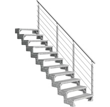 Treppe aus Stahl mit Geländer