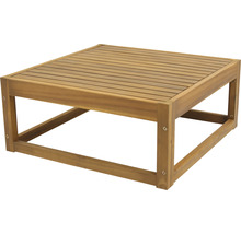 Salon de jardin 4 places composé de: fauteuil, tabouret, table en bois y compris galettes d'assise-thumb-9