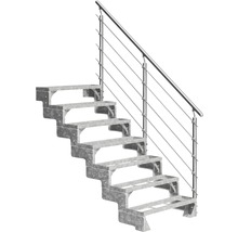 Treppe aus Metall mit Geländer
