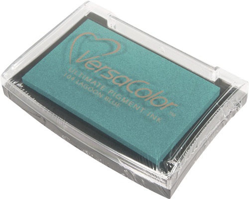 Tampon encreur VersaColor avec couleur bleu lagon