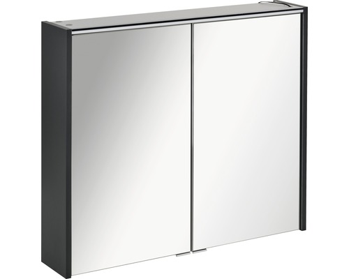 Armoire de toilette FACKELMANN Denver 80 x 16 x 68,5 cm anthracite 2 portes led IP 20