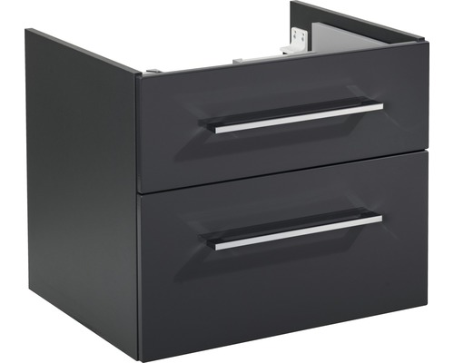 Meuble sous-vasque FACKELMANN Hype3.0 anthracite 51x60x49 cm Meuble sous-lavabo avec deux tiroirs
