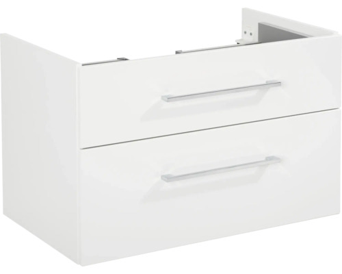 Meuble sous-vasque FACKELMANN Hype3.0 blanc 51x80x49 cm Meuble sous-lavabo avec deux tiroirs