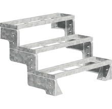 Metalltreppe mit drei Stufen
