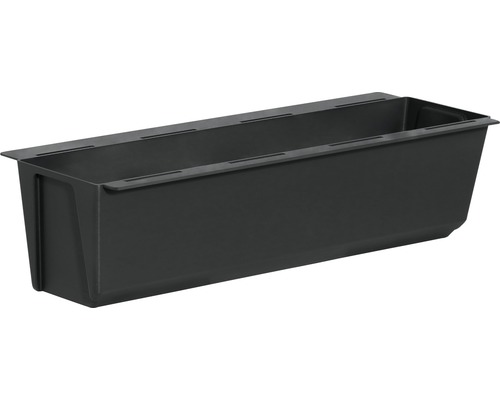 Jardinière en palette Geli Easy 37 x 10 x 10 cm anthracite Jardinière rectangulaire en plastique