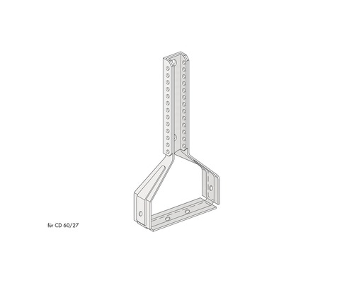 Knauf Noniusbügel für CD 60 mm / 27 mm 126 mm Pack = 100 St Direktabhänger für CD 60/27 Profile