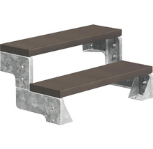 Doppeltrittstufe mit Metallgestell und Trittstufen