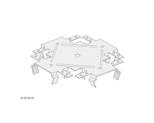 Connecteur de niveau Knauf 150 mm pour profilé CD 60/27 mm Pack = 50 pces